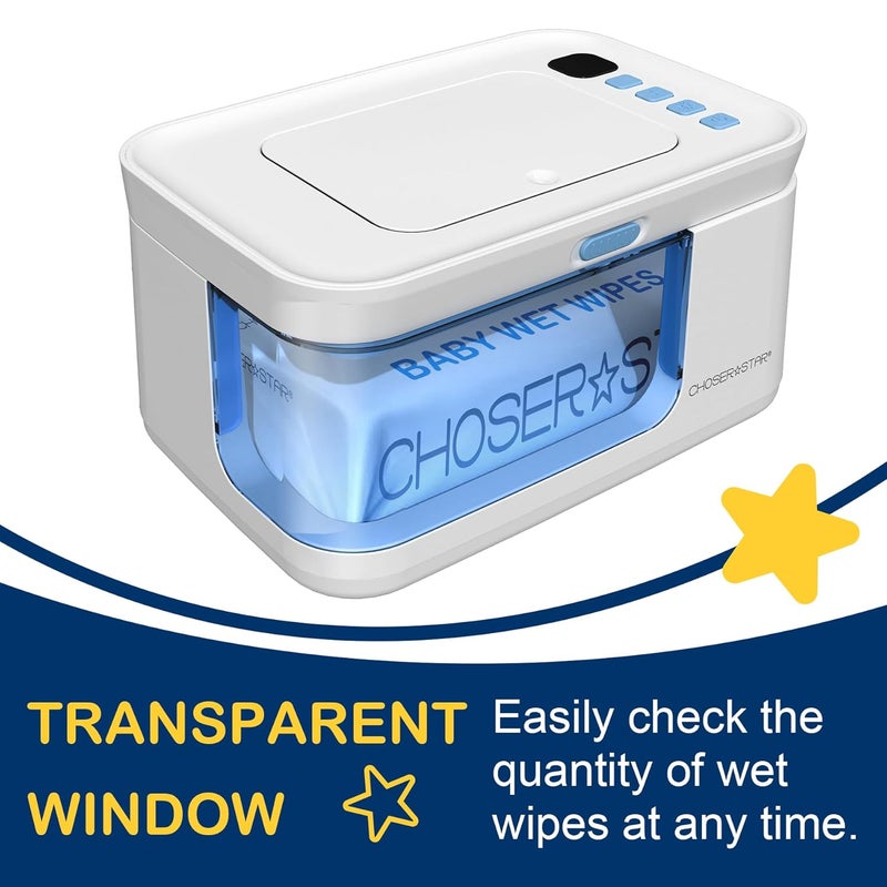 ChoserStar Store Baby Wipe Warmer and Dispenser Portable Heated Diaper Wipe Heater with Fast Heating, Large Capacity, and Anti-Dry Out (no Charger Block) - Image 2